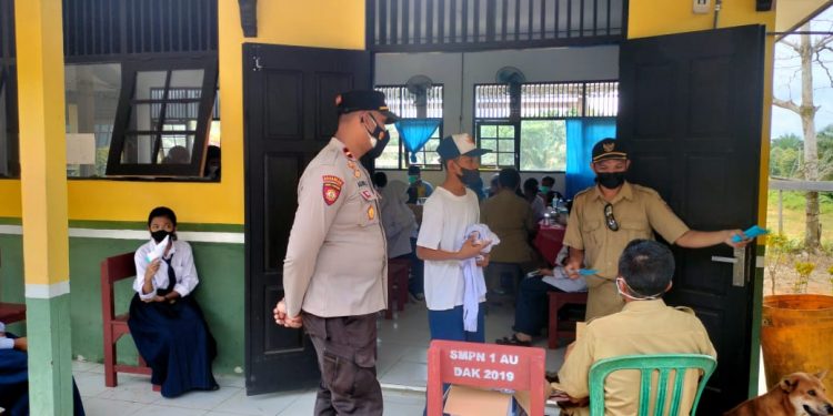 100 Persen Pelajar di Aruta Sudah Vaksin, Kapolsek Tetap Imbau Patuhi Prokes