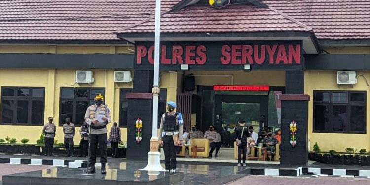 Wakapolres Seruyan Pimpin Apel Gelar Pasukan Operasi Zebra Telabang 2021