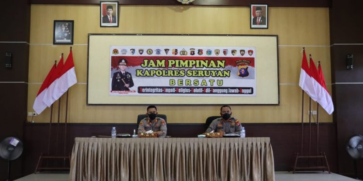 Kapolres Seruyan Sampaikan Commander Wish Kapolda Kalteng