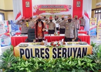 Kapolres Seruyan Pimpin Pelaksanaan Desk Evaluasi Zona Integritas