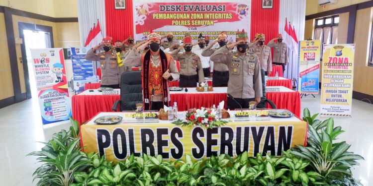 Kapolres Seruyan Pimpin Pelaksanaan Desk Evaluasi Zona Integritas