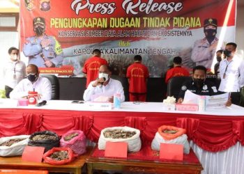Polda Kalteng Amankan 22,64 Kg Sisik Trenggiling
