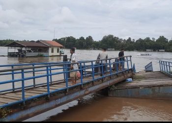 Dermaga Pelabuhan Pasar Lama Buntok Hanyut