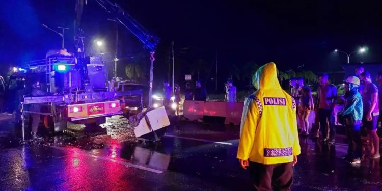 Lagi, Kecelakaan Tunggal di Depan Stadion Tuah Pahoe Palangka Raya