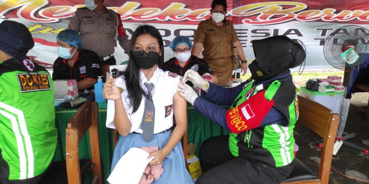 280 Pelajar di Barsel Ikuti Vaksinasi Tahap I