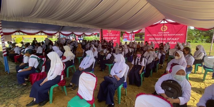 Ratusan Pelajar di Pundu Ikuti Vaksinasi Covid-19 Binda Kalteng