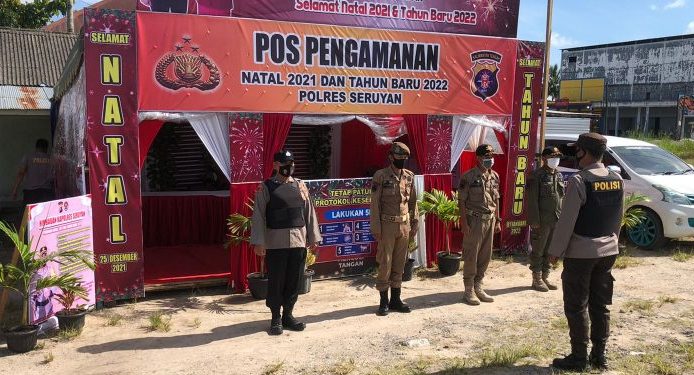 Pos Pengamanan Nataru, Polsek Hanau Siagakan Personel Gabungan