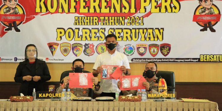 Kapolres Seruyan Pimpin Press Release Pengungkapan Narkotika Jenis Shabu
