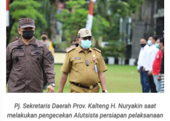 Pj Sekda Kalteng Ikut Apel Gelar Pasukan di Mapolda