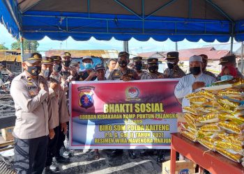 Bantu Korban Kebakaran, Perwira Resimen WMH Gel. 2 Polda Kalteng