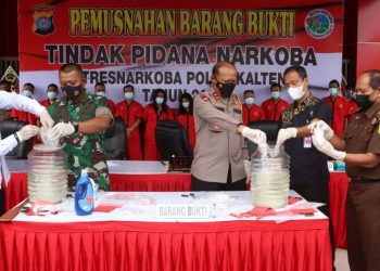 Ungkap 11 Kasus Narkoba, Polda Kalteng Musnahkan 1,3 Kg Sabu