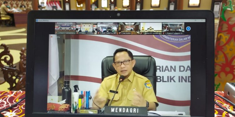 Mendagri Pimpin Rakor  Penanggulangan Covid-19 Saat Nataru dan Penanganan Varian Omicron