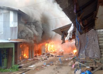 Kebakaran Hanguskan Bangunan di Pasar Pundu, Sampit