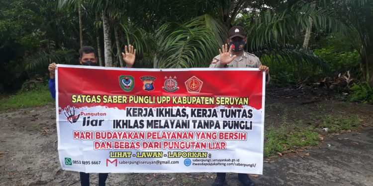Bhabinkamtibmas Polsek Seruyan Hilir Gencar Sosialisasi Saber Pungli