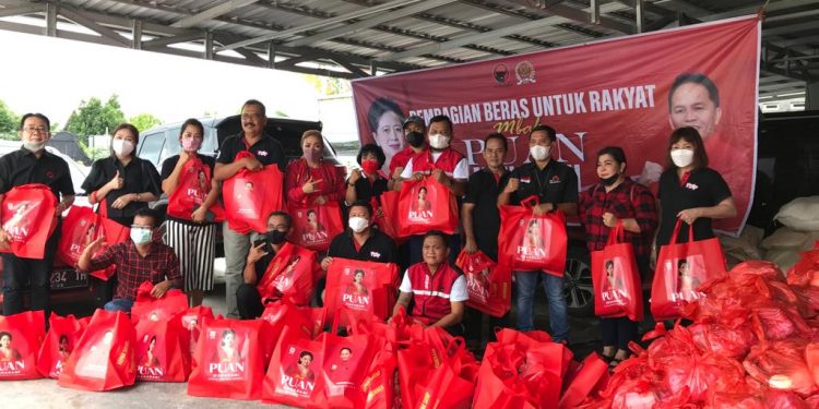 Ribuan Bahan Pokok dan Beras Kembali Disalurkan Anggota DPR-RI H. Agustiar Sabran