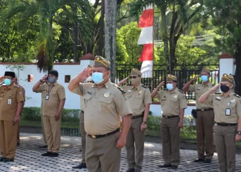 Disnakertrans Prov.Kalteng Gelar Upacara Peringatan Bukan K3