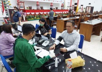 Jajaran DPRD Kota Palangka Raya Disuntik Vaksin Boster Tahap ke-3