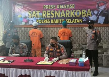 Polres Barsel Ciduk Dua Bandar Sabu
