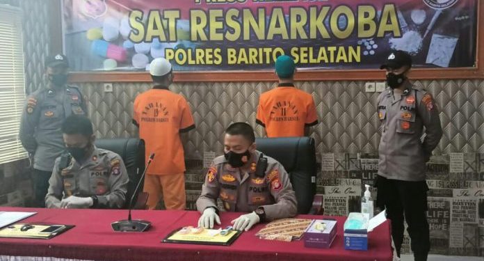 Polres Barsel Ciduk Dua Bandar Sabu