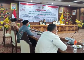 Asisten Ekbang Setda Kalteng Leonard S Ampung Terima Kunjungan Waket DPD RI Bidang II