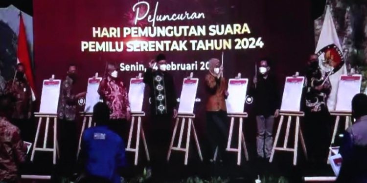 KPU-RI Launching Hari Pemungutan Suara Pemilu Tahun 2024