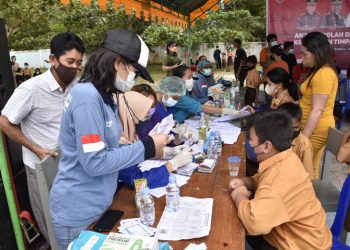 Tekan Laju Penularan Covid-19, Pemprov Kalteng Gelar Vaksinasi Massal di Timpah Kabupaten Kapuas