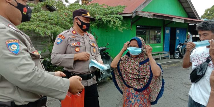 Sat Binmas Polres Seruyan Ajak Warga Taati Protokol Kesehatan