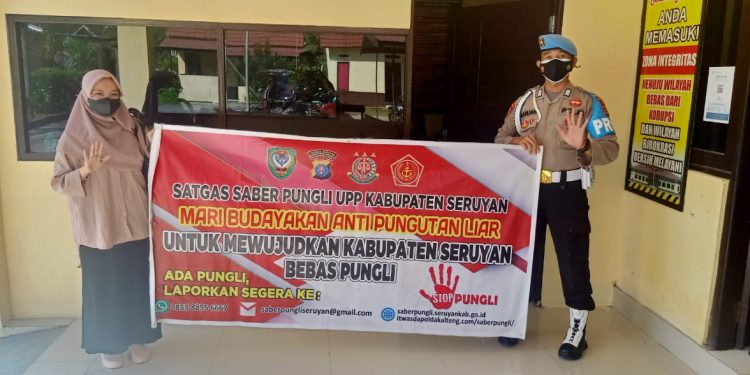 Cegah Pungli, Polsek Seruyan Hilir Lakukan Sosialisasi Saber Pungli