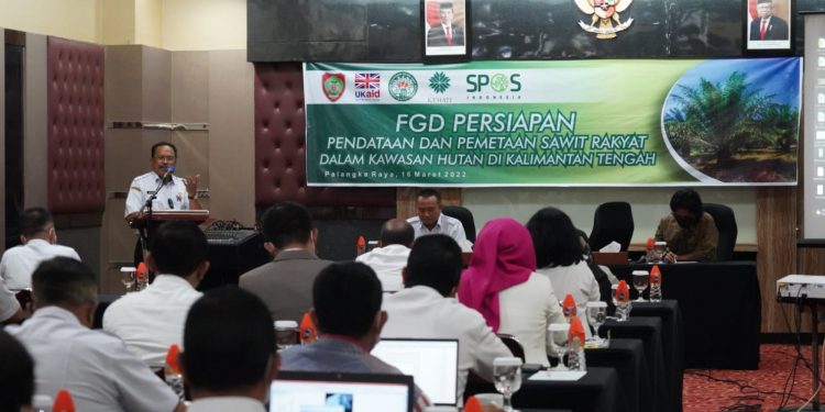 Pj. Sekda Buka FGD Pendataan dan Pemetaan Sawit Rakyat Dalam Kawasan Hutan di Kalimantan Tengah