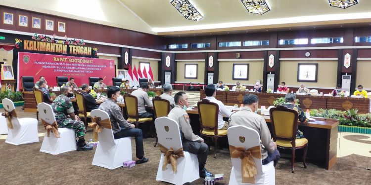 Wagub H. Edy Pratowo Pimpin Rakor Pemprov.Kalteng Dengan PemKab/ Kota Dalam Rangka Antisipasi Penyebaran Covid-19 Bulan Puasa dan Lebaran 2022