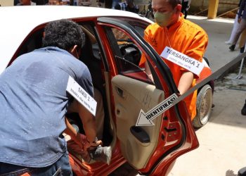 Polresta Palangka Raya Gelar Rekonstruksi Pembunuhan di Bukit Pinang