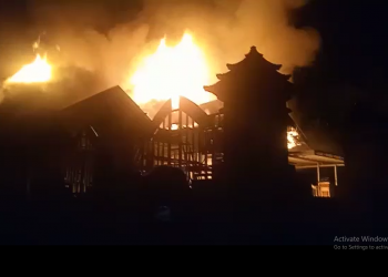 Rumah Mewah di Jl G Obos Palangka Raya Hangus Terbakar