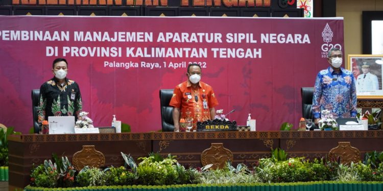 Pj. Sekda Kalteng Buka Pembinaan Manajemen Aparatur Sipil Negara Tahun 2022