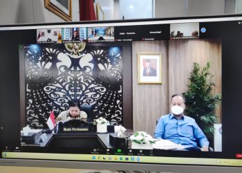 Wagub Kalteng Edy Pratowo Ikuti Rapat Terbatas Ketersediaan Pangan dan Minyak Goreng Curah Secara Virtual
