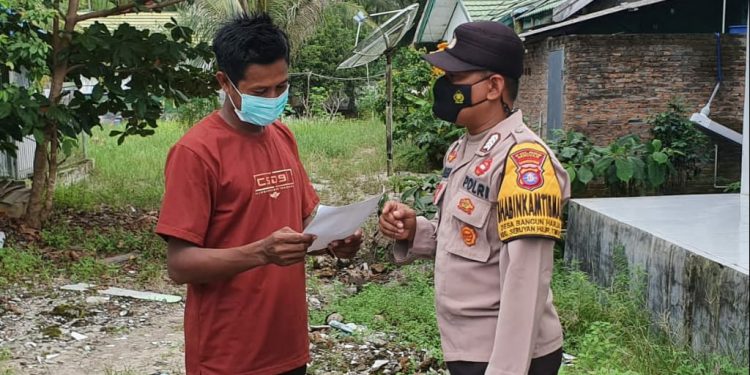 Polsek Seruyan Hilir Sosialisasikan Larangan Membakar Lahan