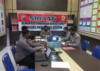 Wakapolres Seruyan Pimpin Sidang DPK Bagi Personel Polres Seruyan
