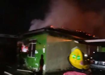 Rumah Rental Mobil di Palangka Raya Hangus Terbakar