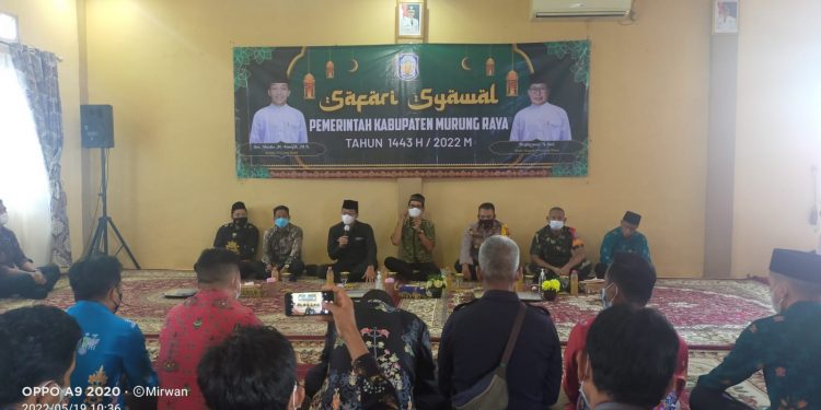 Perdie M Yoseph Hadiri Safari Syawal di Kecamatan Murung