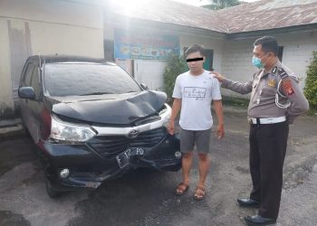 Polisi Amankan Terduga Pelaku Tabrak Lari di Jalan Menteng Palangka Raya