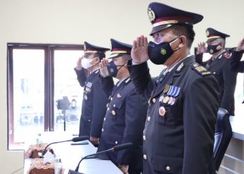 Jajaran Polres Seruyan Ikuti Upacara Hari Lahir Pancasila Secara Virtual