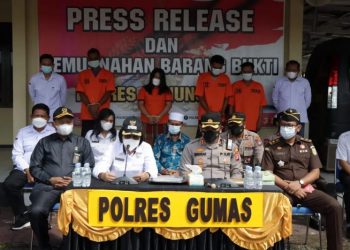 Polres Gunung Mas Musnahkan Barang Bukti Sabu
