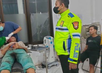 Gerak Cepat Anggota Satlantas Polres Seruyan Datangi Korban Laka Lantas