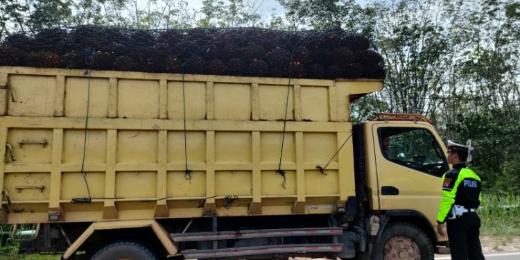 Satlantas Polres Seruyan Tindak Truk Odol