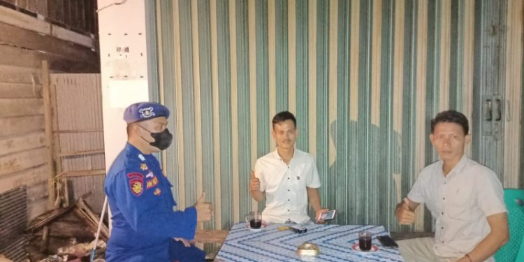 Satpolairud Polres Seruyan Laksanakan Himbauan Prokes Covid-19