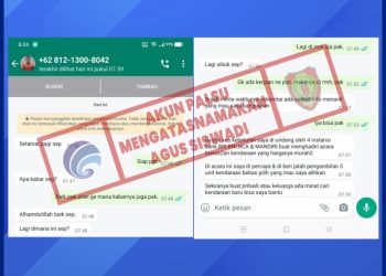Beredar Akun Palsu Whatsapp Kadisminfosantik Prov. Kalteng Agus Siswadi di Medsos  