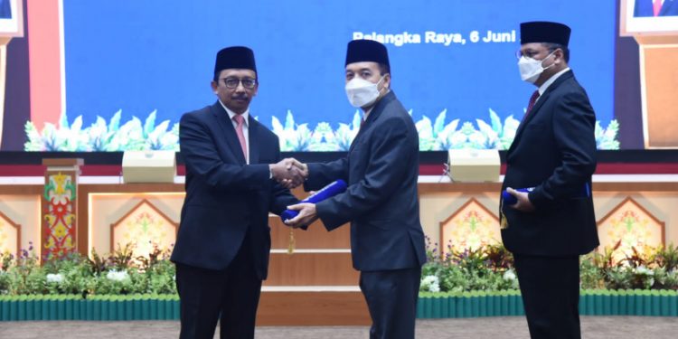 Wagub Edy Pratowo Hadiri Upacara Pengukuhan Kepala Perwakilan Bank Indonesia Provinsi Kalteng