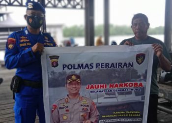 Satpolairud Polres Seruyan Himbau Masyarakat Tentang Bahaya Narkoba