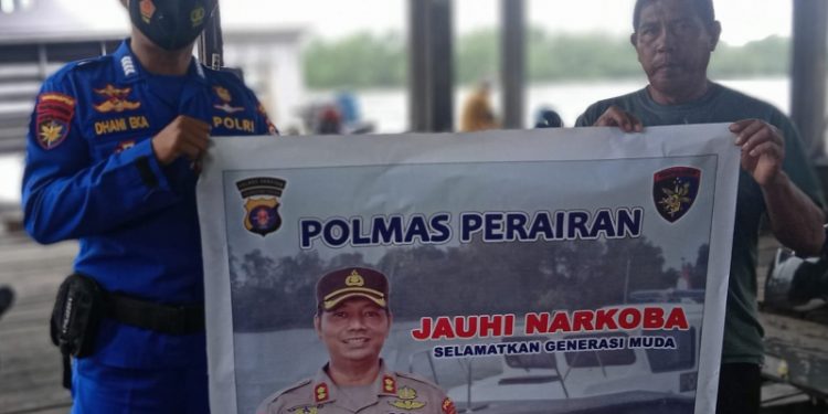 Satpolairud Polres Seruyan Himbau Masyarakat Tentang Bahaya Narkoba