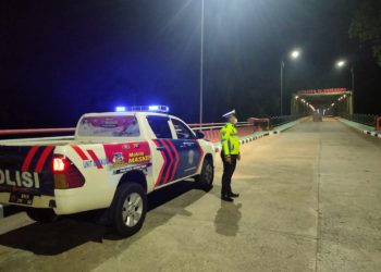 Cegah Aksi Balapan Liar, Satlantas Polres Seruyan Patroli Malam