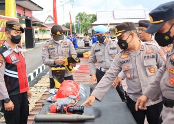 Polres Seruyan Gelar Sarana Prasarana Penanggulangan Bencana